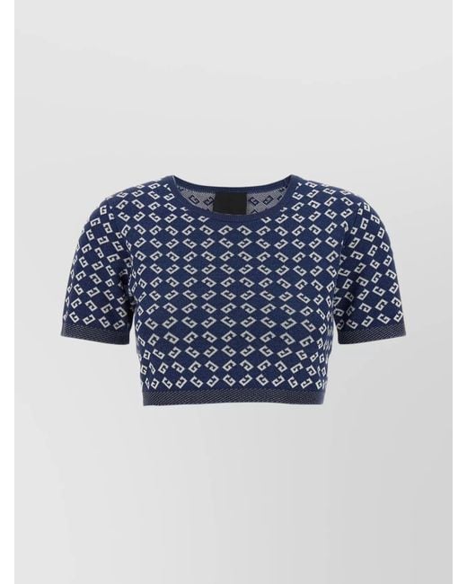 Givenchy Blue Cropped Top