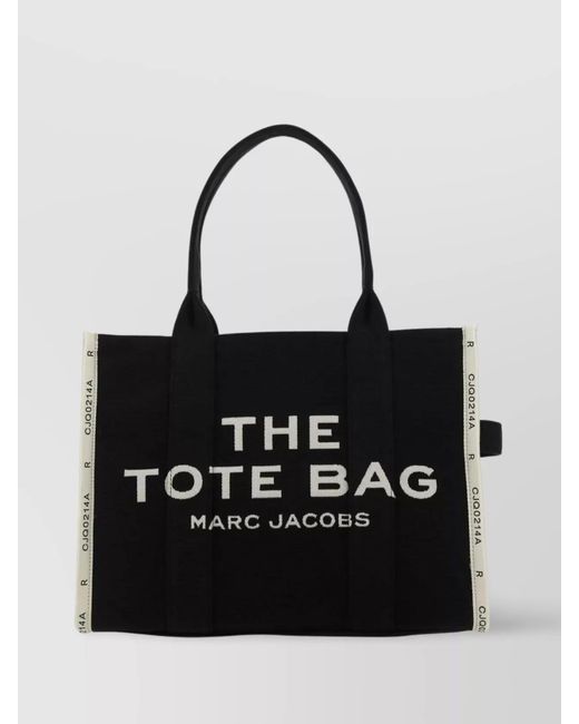Marc Jacobs Black The Tote Bag Large Canvas Tote Bag