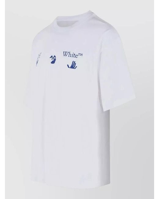 Off-White c/o Virgil Abloh Blue Bacco Arrow Cotton Graphic T Shirt for men
