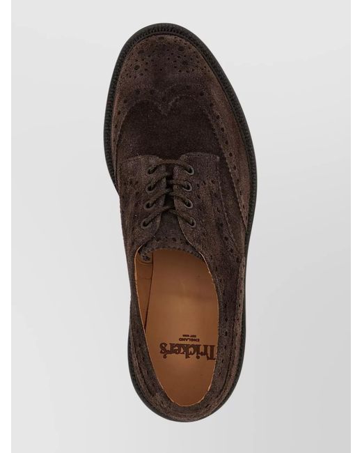 Tricker's Brown Leather Lace-Up Shoes for men