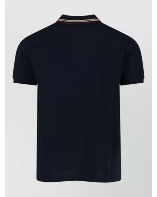 Vivienne Westwood Blue Polo Shirt Short Sleeves Striped Collar for men
