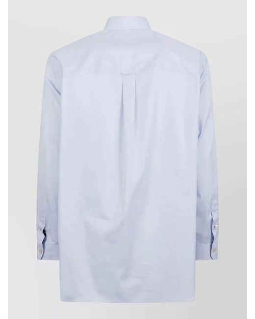 Valentino White Long Sleeve Shirt Button Down Collar for men