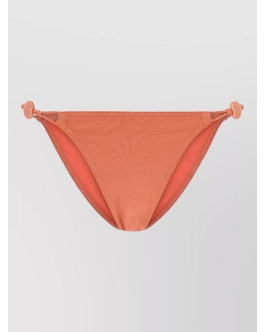 Eres White Stretch Nylon Farrah Low Rise Bikini Bottom