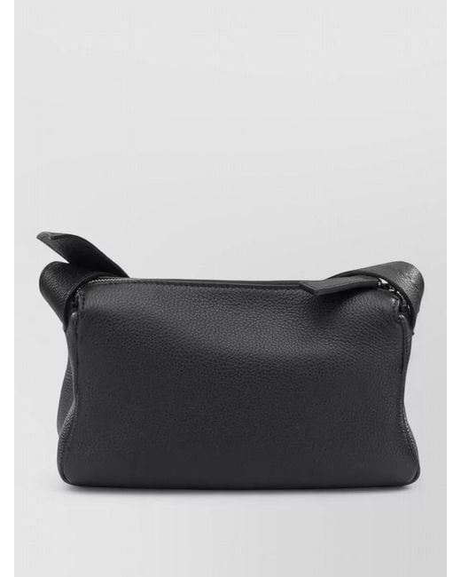 Max Mara Black Small Leather Crossbody Bag Adjustable Strap