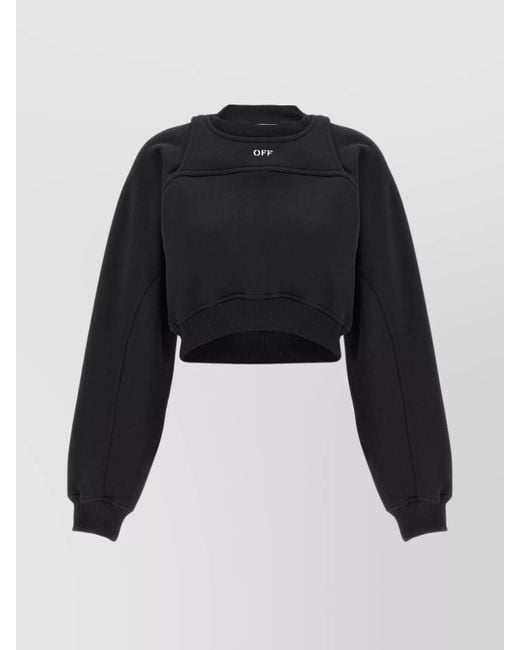 Off-White c/o Virgil Abloh Black Cropped Sweatshirt