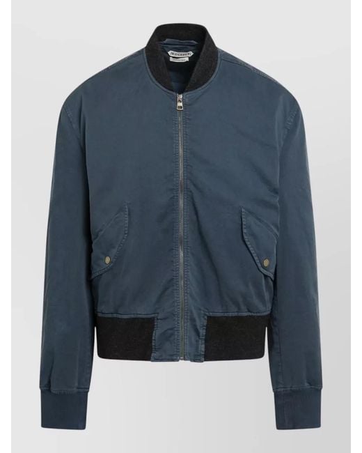 J.W. Anderson Blue Jacket Front Pockets Ribbed Trims Snap Buttons for men