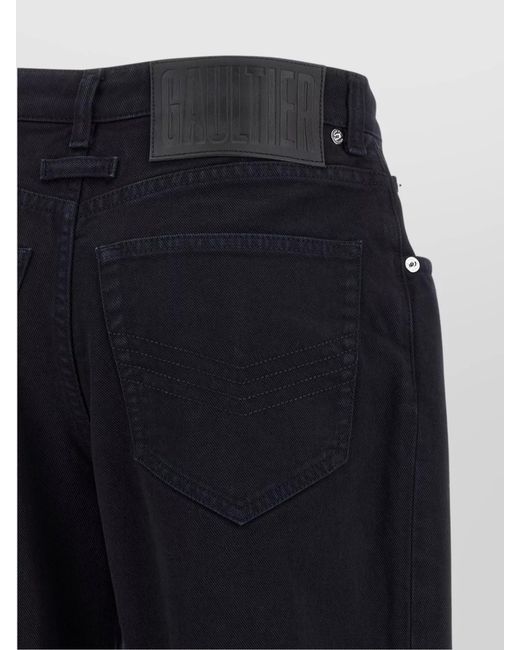Jean Paul Gaultier Blue Denim Wide-Leg Trousers