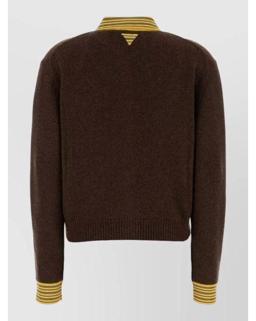 Prada Brown Cashmere Blend Cardigan