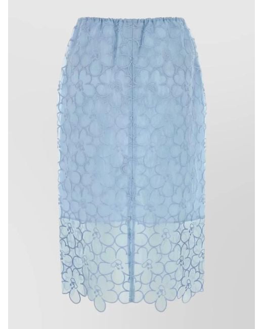 CECILIE BAHNSEN Blue Bria Fitted Skirt