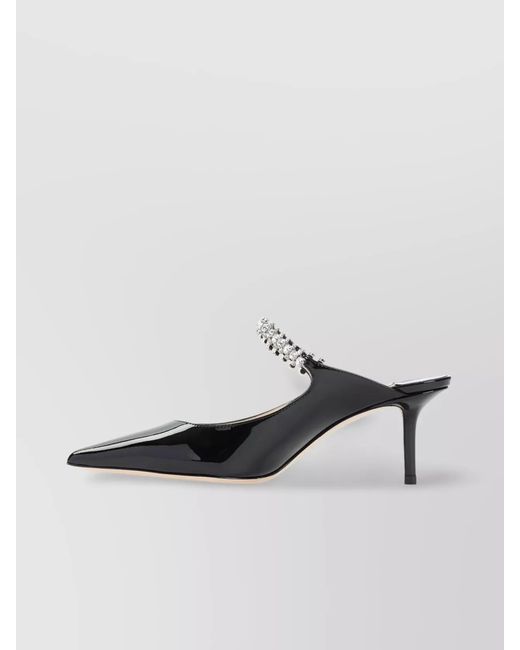 Jimmy Choo Multicolor Patent Leather Crystal-Embellished Mules