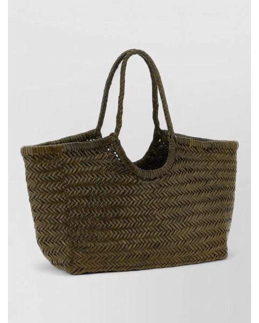 Dragon Diffusion Natural Nantucket Large Woven Shoulder Bag Tote