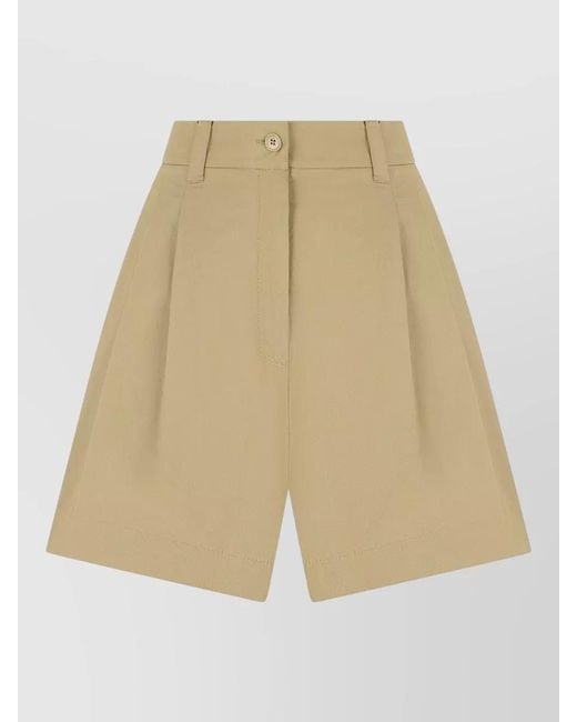Weekend by Maxmara Natural High Waist Cotton Bermuda Shorts