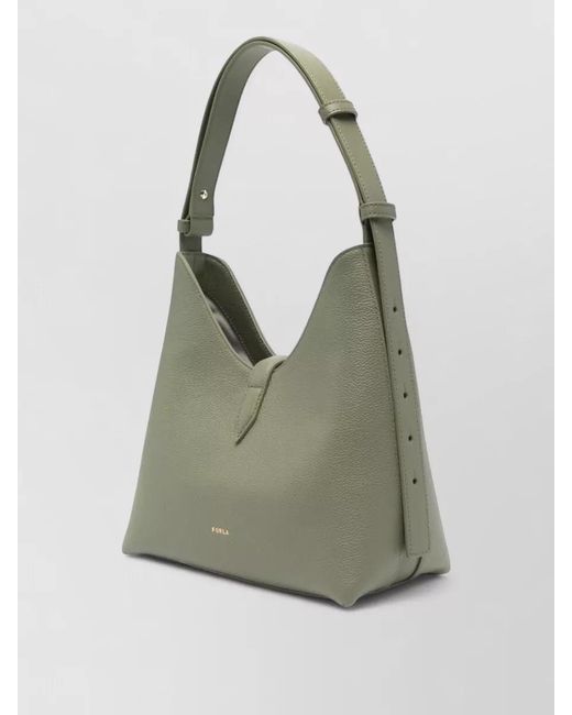 Furla Green Shoulder Bag Adjustable Strap Top Handle