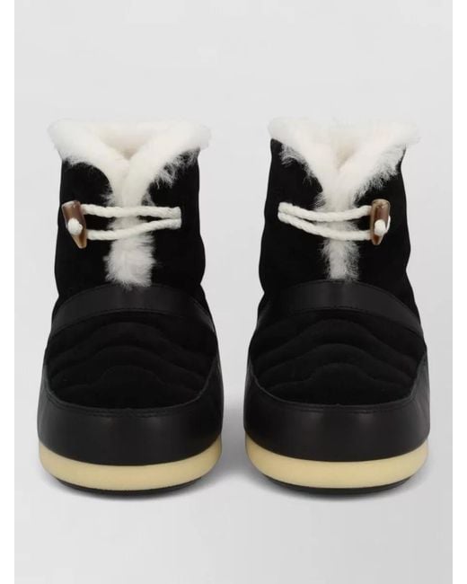 Moon Boot Black Evx Igloo Ankle Boots Quilted Rubber Sole