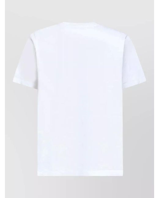 Casablanca White Logo T Shirt Featuring Volcano Motif for men