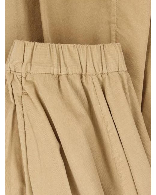 Aspesi Natural Cotton Midi Full Skirt