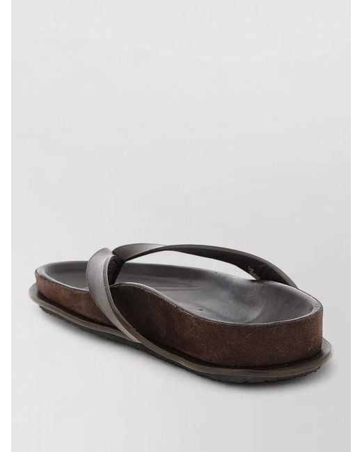 Jacquemus Gray Flat Thong Strap Open Toe Sandals