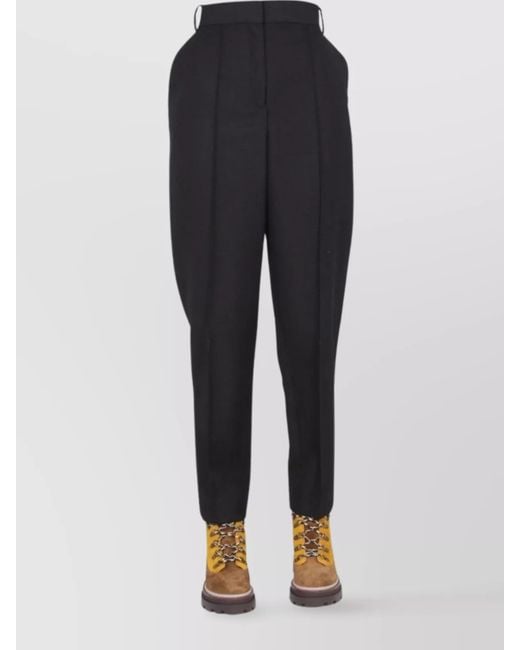Tory Burch Blue Mohair Tapered Trousers