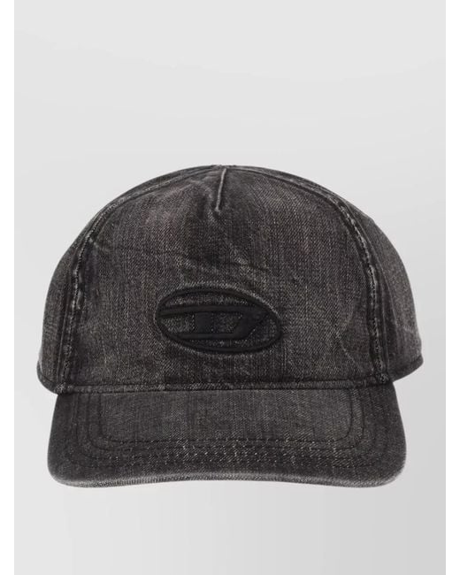 DIESEL Gray Baseball Cap C Enic Logo Design for men