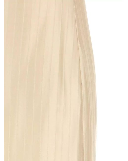 Loulou de Saison Natural Giulia Strapless Midi Skirt Fitted Slit