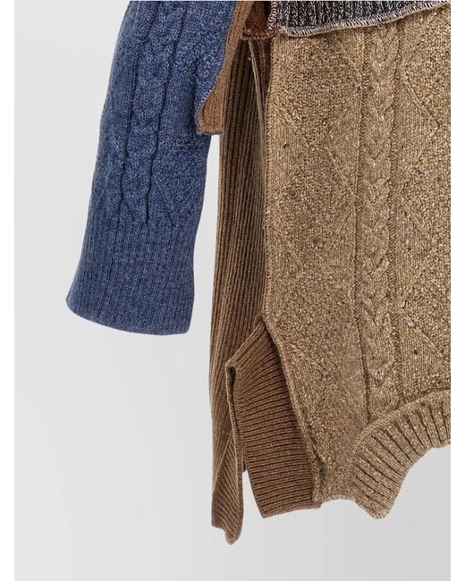 Dolce & Gabbana Multicolor Wool Blend Oversized Patchwork Cardigan for men