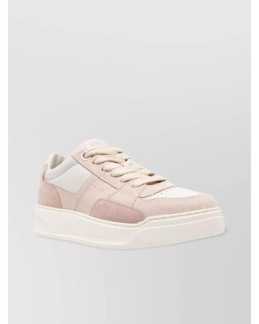 Hogan Pink Nappa And Suede Sneakers