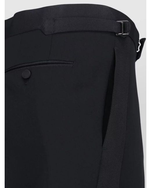 Tom Ford Blue Straight-Leg Tailored Trousers for men