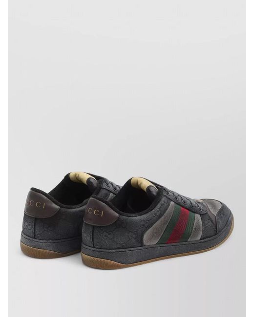 Gucci Black Canvas Low-Top Sneakers for men