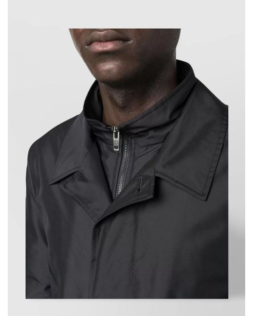 Fay Blue Single Breasted Coat for men