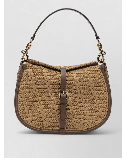 Etro Multicolor Medium Raffia Shoulder Bag