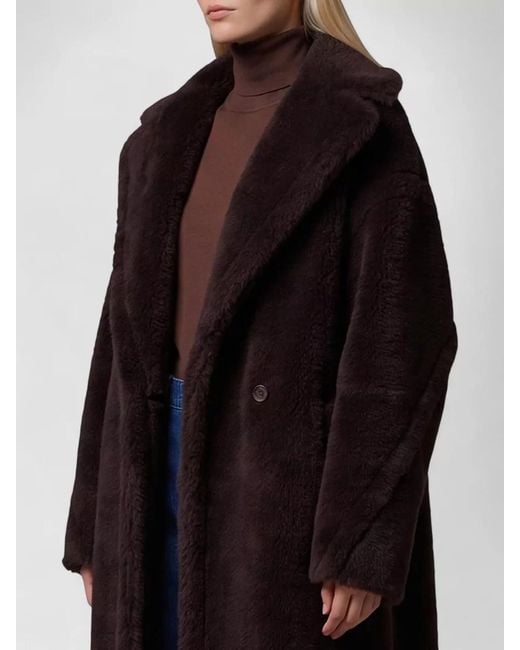 Max Mara Blue Teddy Bear Alpaca Wool Oversized Coat