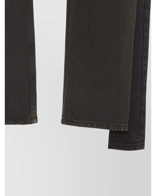 Maison Margiela Black Panelled Straight Leg Denim Trousers for men