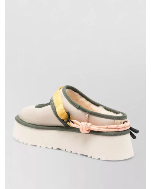 Ugg Multicolor Ankle Boots Contrast Trim Platform Sole Round Toe