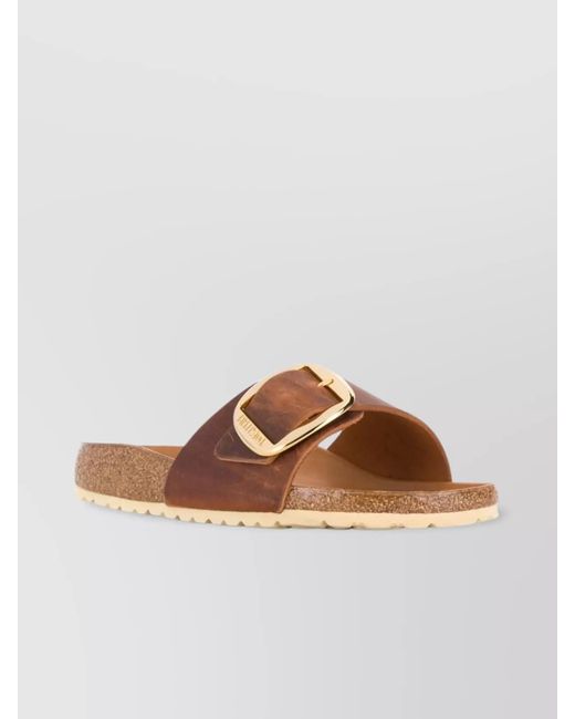 Birkenstock Brown Leather Big Buckle Sandals