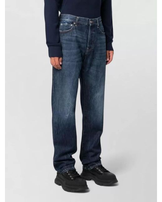 Department 5 Blue Denim Straight-Leg Jeans for men