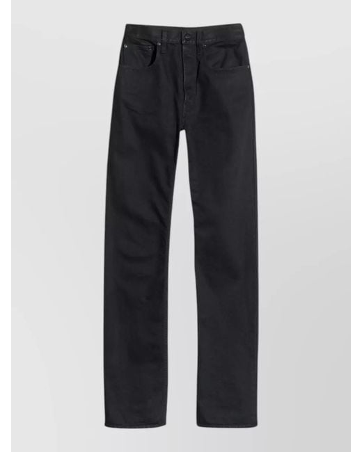 Gucci Blue High-Rise Straight-Leg Denim Pants