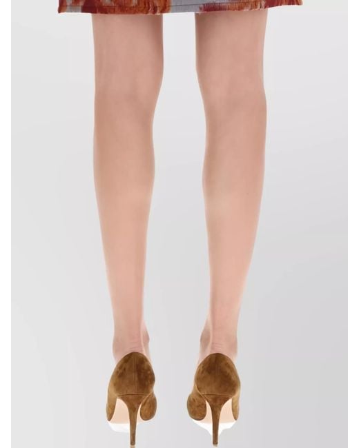 Etro Red Wool Wrap Skirt