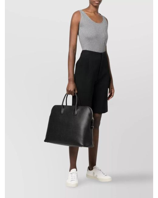 Valextra Black "My Logo" Cross-Body Bag