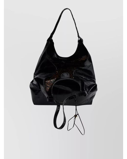 Gianni Chiarini Black Hobo Shoulder Bag Versatile Modern Silhouette