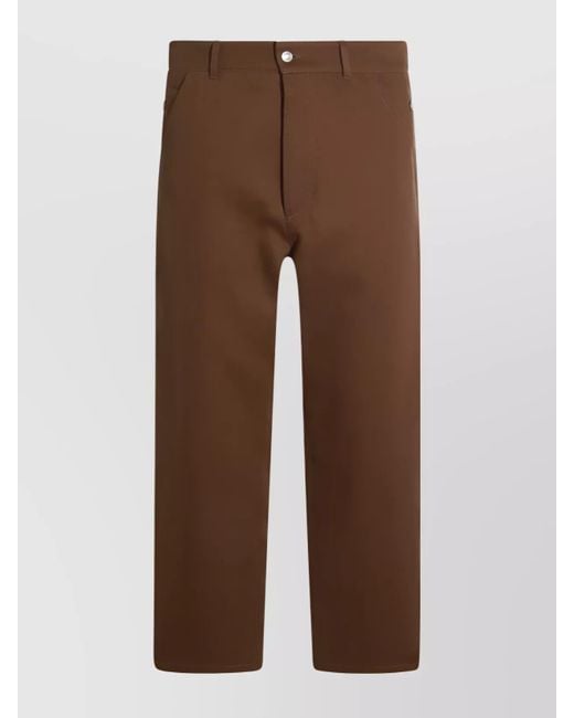 Moschino Brown Trousers Back Side Pockets Loops for men