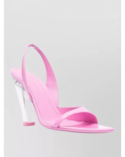 3Juin Pink Bridget Slingback Sandals Transparent Tapered Heel