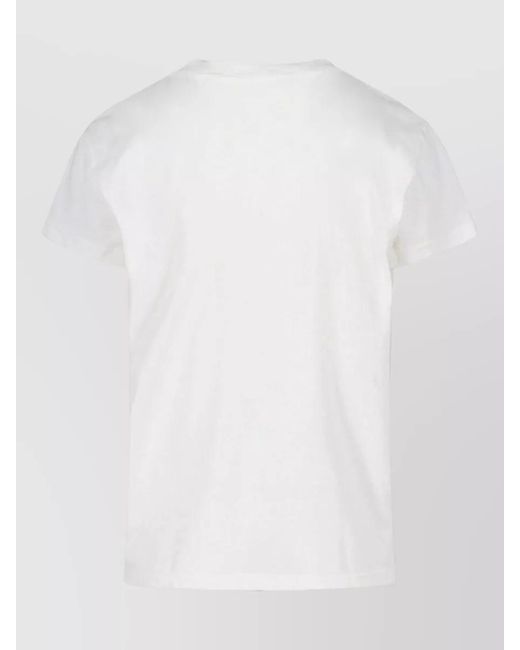 Mother White Crew Neck Graphic Print Regular Fit T-Shirt