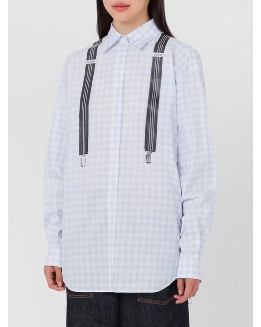 Moschino Blue Cotton Checked Shirt