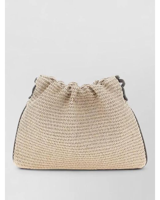 Brunello Cucinelli Natural Bc Duo Shoulder Bag Soft Woven Strap