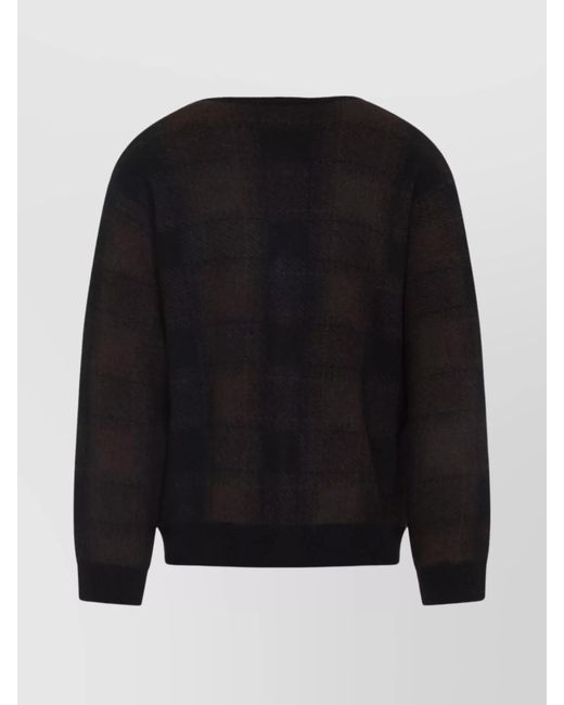 Carhartt Black Check V-Neck Everson Cardigan for men