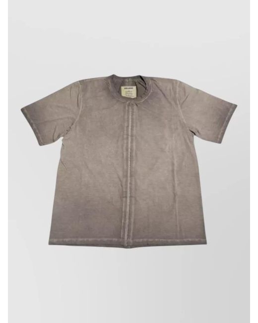 Uma Wang Gray Cotton Crew Neck Short-Sleeve T-Shirt for men