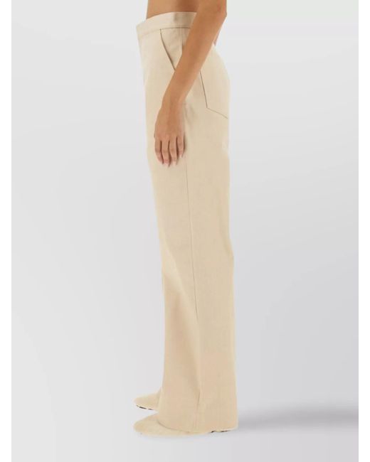 Jil Sander Green Cotton Regular-Fit Flared Trousers