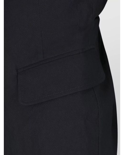 Uma Wang Black Tailored Blazer Asymmetric Hem Buttoned Cuffs