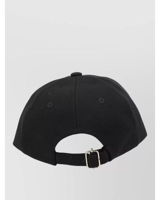 A.P.C. Black Charlie Logo Baseball Hat for men