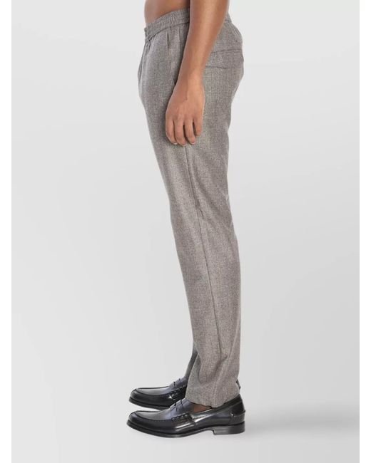 Barena Gray Wool Regular-Fit Straight-Leg Trousers for men